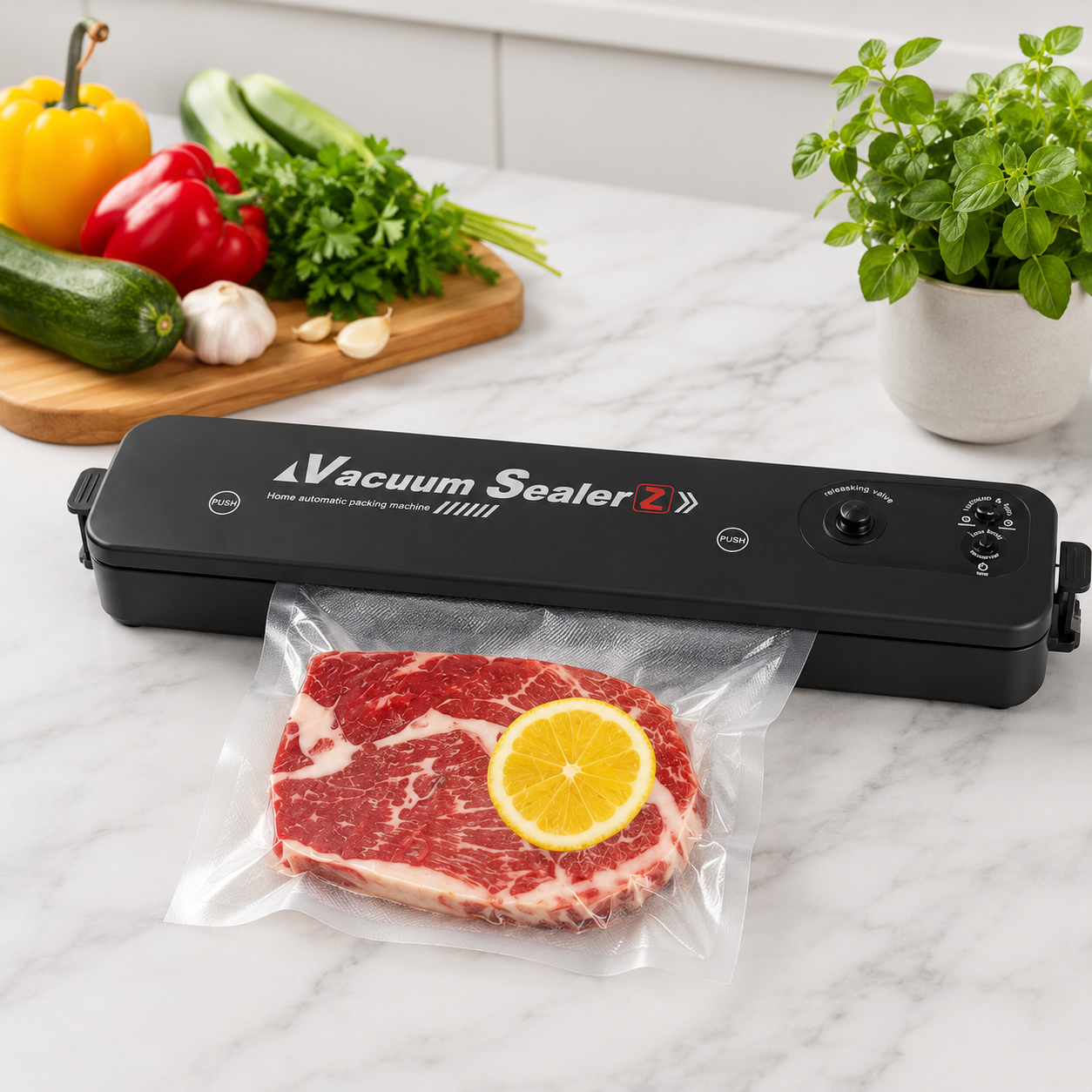 Aparat de Vidat Alimente Vacuum Sealer Pro™ – Vidare și Sigilare cu Un Buton