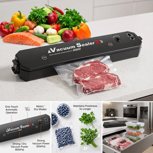 Aparat de Vidat Alimente Vacuum Sealer Pro™ – Vidare și Sigilare cu Un Buton