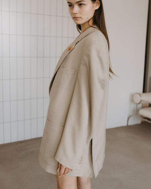 Blazer oversize Rive în bej